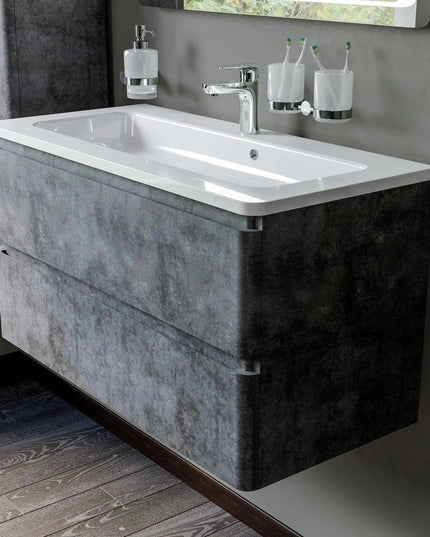 Mobilier de baie suspendat Accent gri