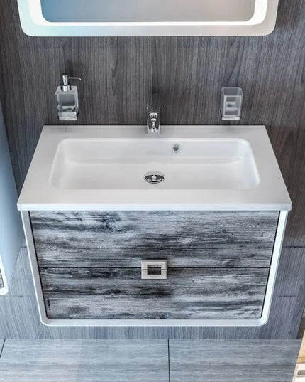 Mobilier de baie suspendat Aurika, Oak