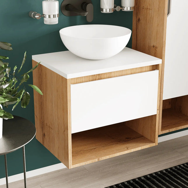 Mobilier de baie suspendat Edda Sevilya,cu blat