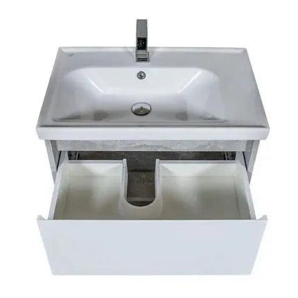 Mobilier de baie suspendat Edda, Beton