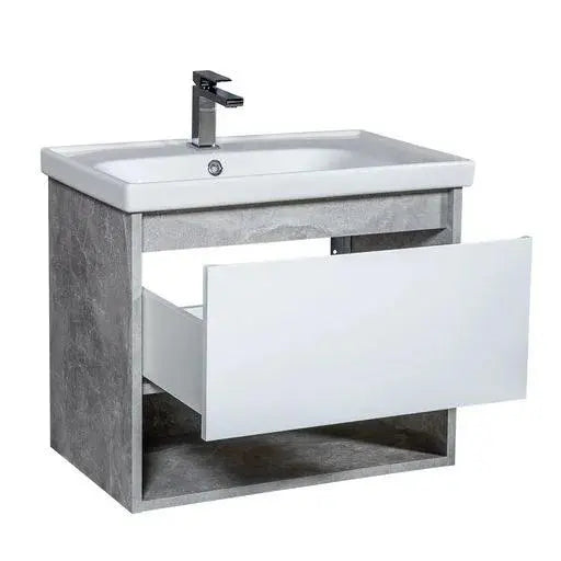 Mobilier de baie suspendat Edda, Beton