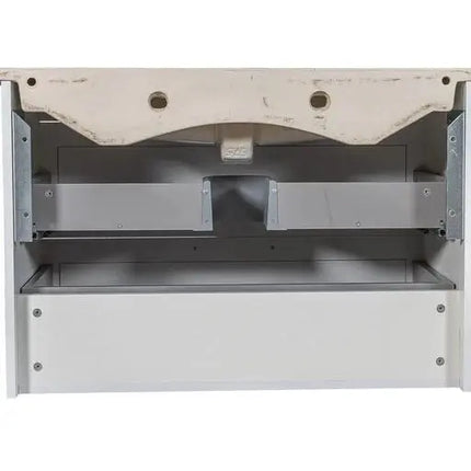 Mobilier de baie suspedat Inari, Alb