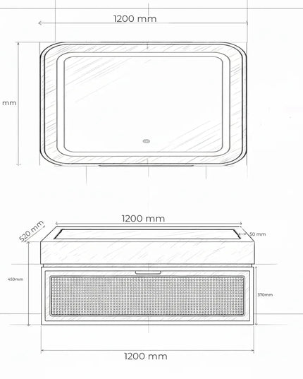 Set Mobilier Baie din Lemn Natur cu Oglindă LED – Design Modern & Premium