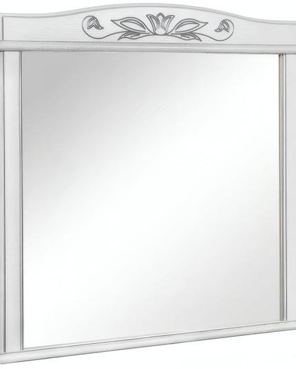 Set mobilier de baie pe pardoseală + oglindă Mikella, Alb+Crom