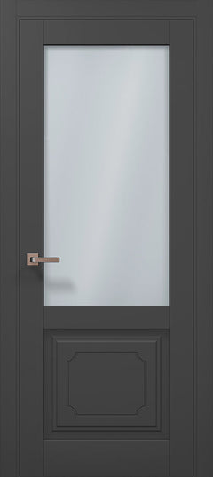 Ușă interior ML 11001 Satin – Eleganță cu geam mat și panou decorativ clasic / Millenium - Carlo Porte