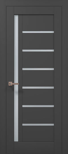 Ușă de interior ML 16 – Design asimetric cu sticlă laterală satinată / Millenium - Carlo Porte