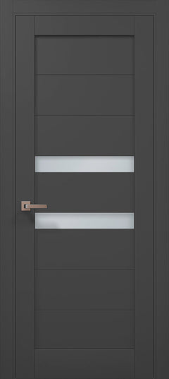 Ușă interior ML-53 – Modernă, cu inserții elegante din sticlă satinată / Millenium - Carlo Porte