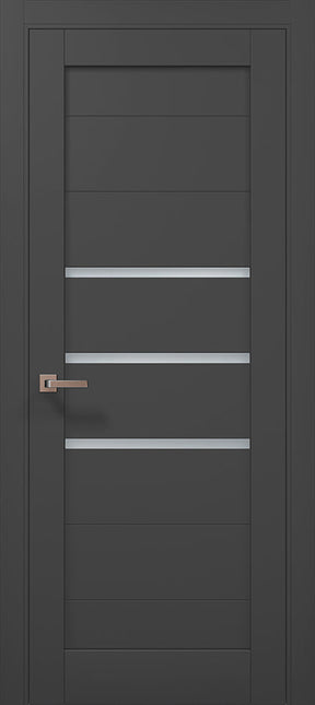 Ușă Interior ML-55 – Design Modern cu 3 Inserții Satinate / Millenium - Carlo Porte