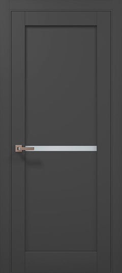 Ușă interior ML-60 satin – cu bandă de sticlă / Millenium - Carlo Porte