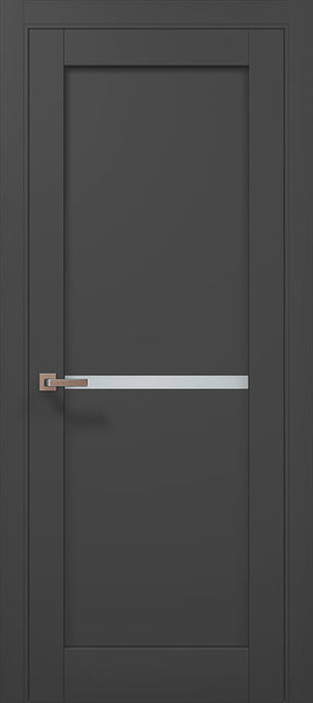 Ușă interior ML-60 satin – cu bandă de sticlă / Millenium - Carlo Porte