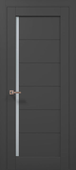 Ușă de interior ML-613 cu linii orizontale și geam satin – model urban / Millenium - Carlo Porte