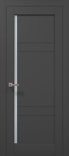 Ușă de interior ML-614 – cu panouri orizontale și geam satinat / Millenium - Carlo Porte