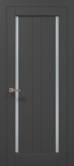 Ușă de interior ML-621 cu geam dublu lateral și riflaj vertical / Millenium - Carlo Porte