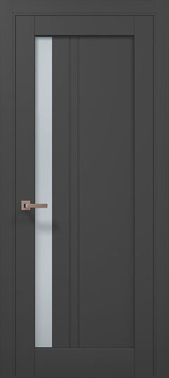 Ușă interior ML 642 cu model vertical și geam lateral – Design modern si finisaj satin / Millenium - Carlo Porte