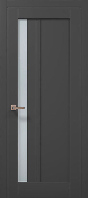 Ușă interior ML 642 cu model vertical și geam lateral – Design modern si finisaj satin / Millenium - Carlo Porte