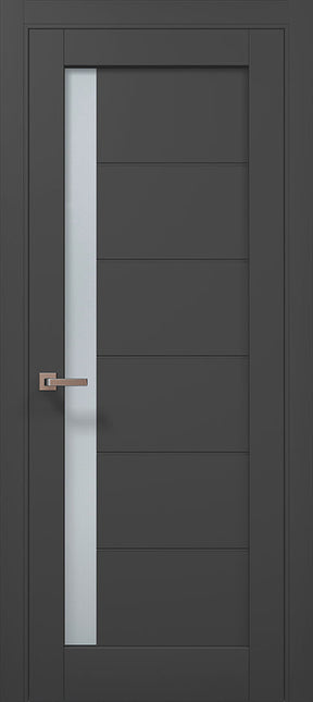 Ușă interior Millenium ML-643 anthracit – Design modern cu sticla neagra laterală elegantă / Millenium - Carlo Porte (Copy)