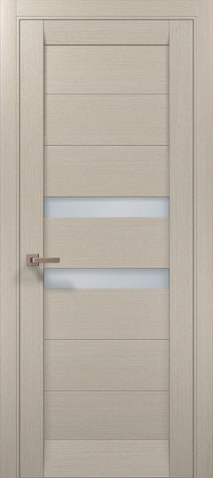 Ușă interior ML-53 – Modernă, cu inserții elegante din sticlă satinată / Millenium - Carlo Porte