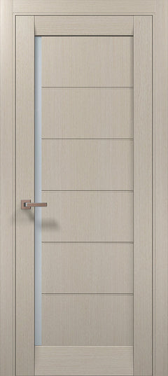 Ușă de interior ML-613 cu linii orizontale și geam satin – model urban / Millenium - Carlo Porte