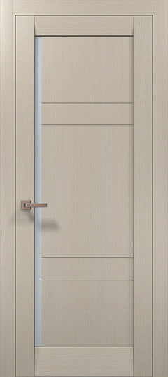 Ușă de interior ML-614 – cu panouri orizontale și geam satinat / Millenium - Carlo Porte