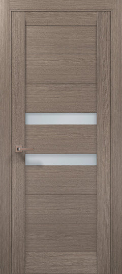 Ușă interior ML-53 – Modernă, cu inserții elegante din sticlă satinată / Millenium - Carlo Porte