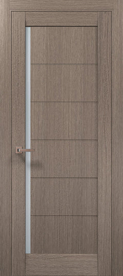 Ușă de interior ML-613 cu linii orizontale și geam satin – model urban / Millenium - Carlo Porte
