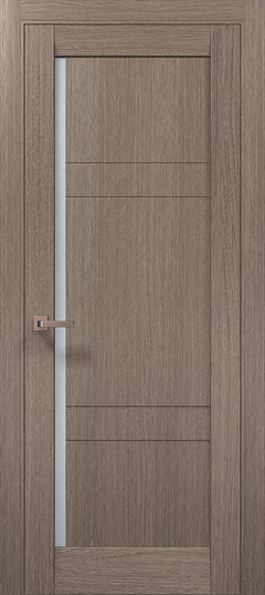 Ușă de interior ML-614 – cu panouri orizontale și geam satinat / Millenium - Carlo Porte