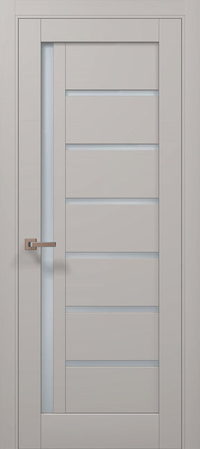 Ușă de interior ML 16 – Design asimetric cu sticlă laterală satinată / Millenium - Carlo Porte