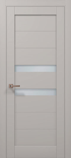 Ușă interior ML-53 – Modernă, cu inserții elegante din sticlă satinată / Millenium - Carlo Porte