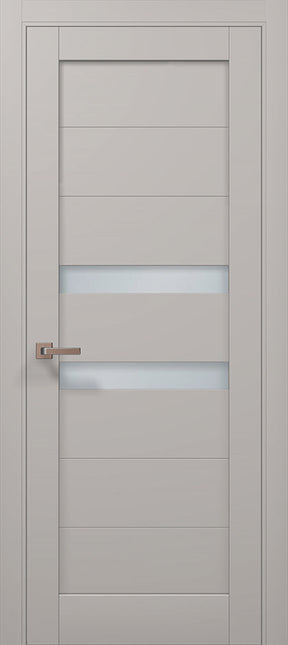 Ușă interior ML-53 – Modernă, cu inserții elegante din sticlă satinată / Millenium - Carlo Porte