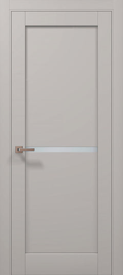 Ușă interior ML-60 satin – cu bandă de sticlă / Millenium - Carlo Porte