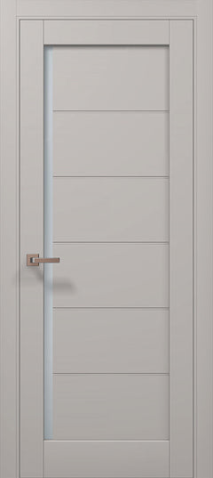 Ușă de interior ML-613 cu linii orizontale și geam satin – model urban / Millenium - Carlo Porte