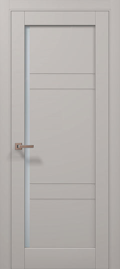 Ușă de interior ML-614 – cu panouri orizontale și geam satinat / Millenium - Carlo Porte