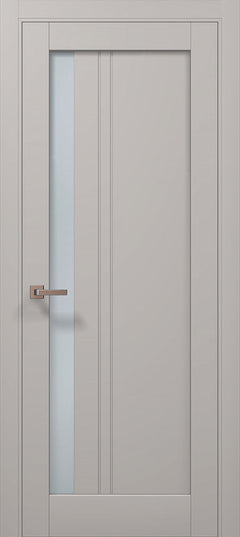 Ușă interior ML 642 cu model vertical și geam lateral – Design modern si finisaj satin / Millenium - Carlo Porte