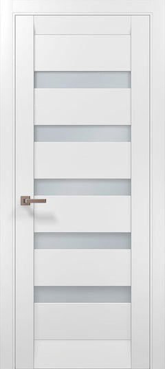 Ușă interior ML-02 – design modern cu inserții de sticlă satinată / Millenium - Carlo Porte