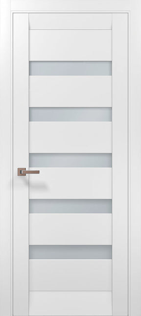 Ușă interior ML-02 – design modern cu inserții de sticlă satinată / Millenium - Carlo Porte