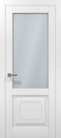 Ușă interior ML 11001 Satin – Eleganță cu geam mat și panou decorativ clasic / Millenium - Carlo Porte