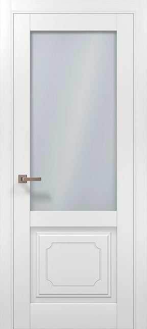 Ușă interior ML 11001 Satin – Eleganță cu geam mat și panou decorativ clasic / Millenium - Carlo Porte