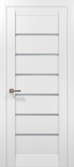 Ușă de interior ML 14 – Design modern cu fâșii satin și stil minimalist / Millenium - Carlo Porte