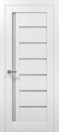 Ușă de interior ML 16 – Design asimetric cu sticlă laterală satinată / Millenium - Carlo Porte