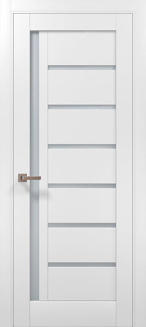 Ușă de interior ML 16 – Design asimetric cu sticlă laterală satinată / Millenium - Carlo Porte