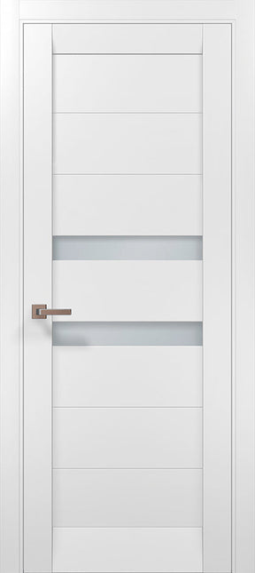 Ușă interior ML-53 – Modernă, cu inserții elegante din sticlă satinată / Millenium - Carlo Porte
