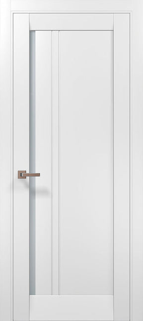 Ușă de interior ML-612 cu riflaj decorativ și geam satin / Millenium - Carlo Porte