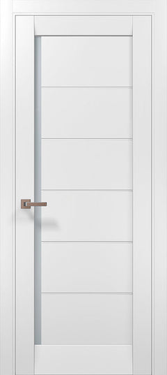 Ușă de interior ML-613 cu linii orizontale și geam satin – model urban / Millenium - Carlo Porte