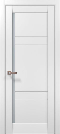 Ușă de interior ML-614 – cu panouri orizontale și geam satinat / Millenium - Carlo Porte