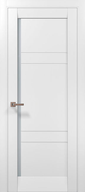 Ușă de interior ML-614 – cu panouri orizontale și geam satinat / Millenium - Carlo Porte