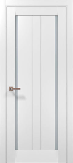 Ușă de interior ML-621 cu geam dublu lateral și riflaj vertical / Millenium - Carlo Porte