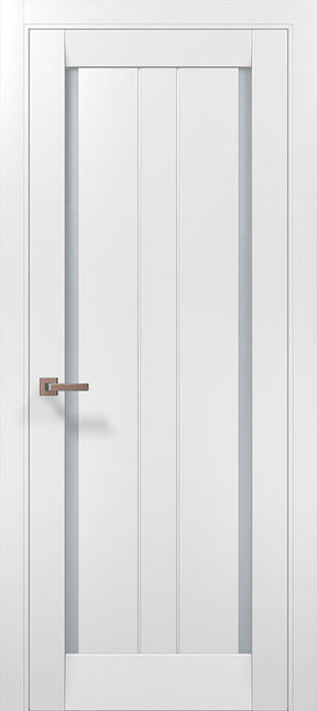 Ușă de interior ML-621 cu geam dublu lateral și riflaj vertical / Millenium - Carlo Porte