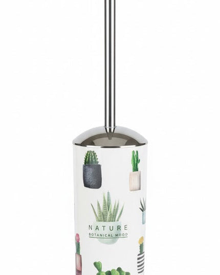 Set accesorii baie alb "Nature Botanical Mood", SANITARY – 6 piese, cu design cactus