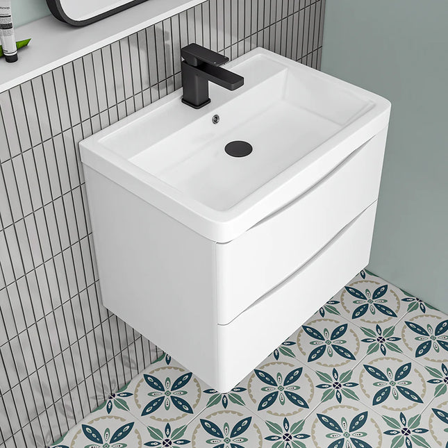 Mobilier de baie suspendat Vista, Alb