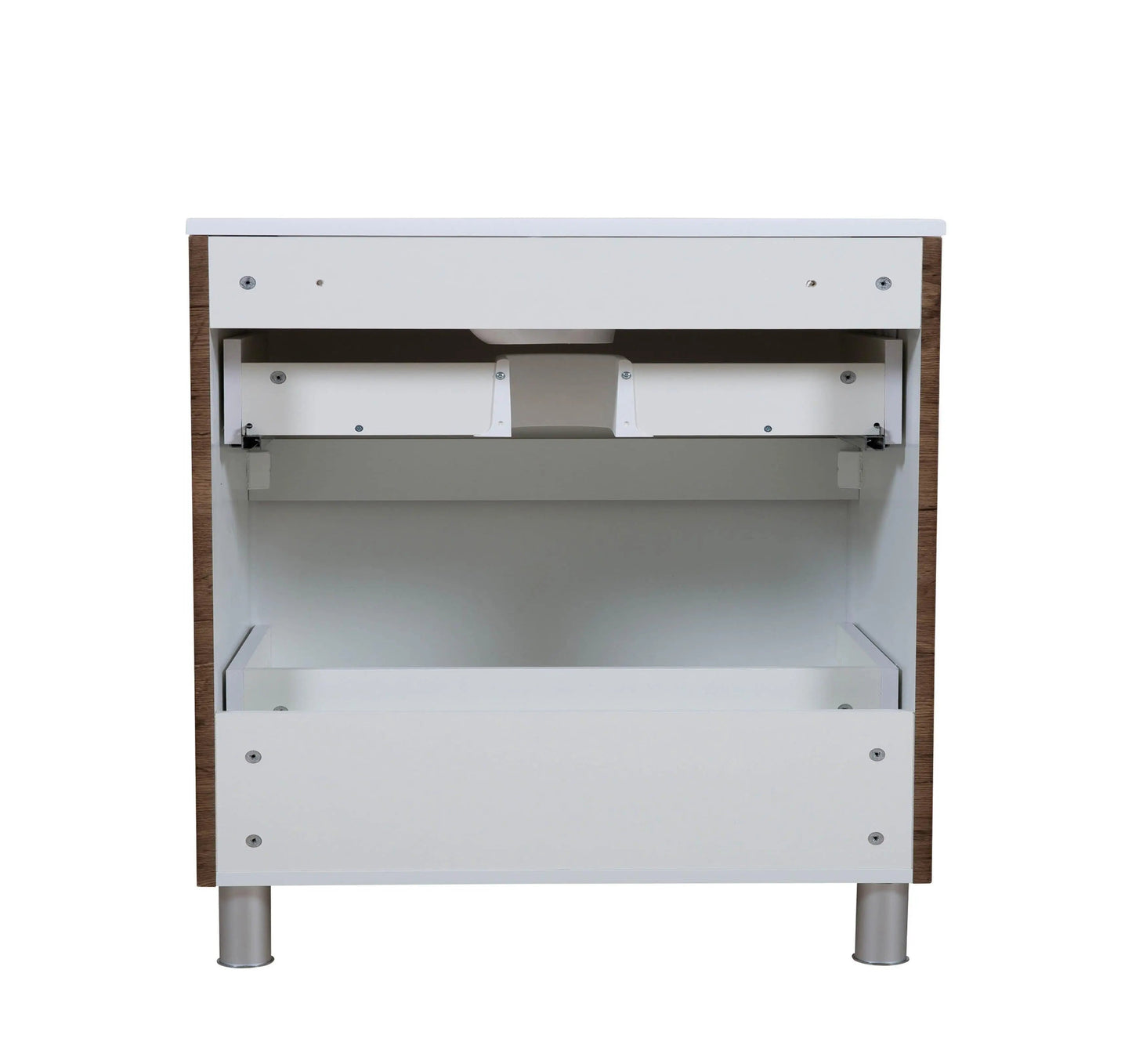 Mobilier de baie pe pardoseala Accent castan